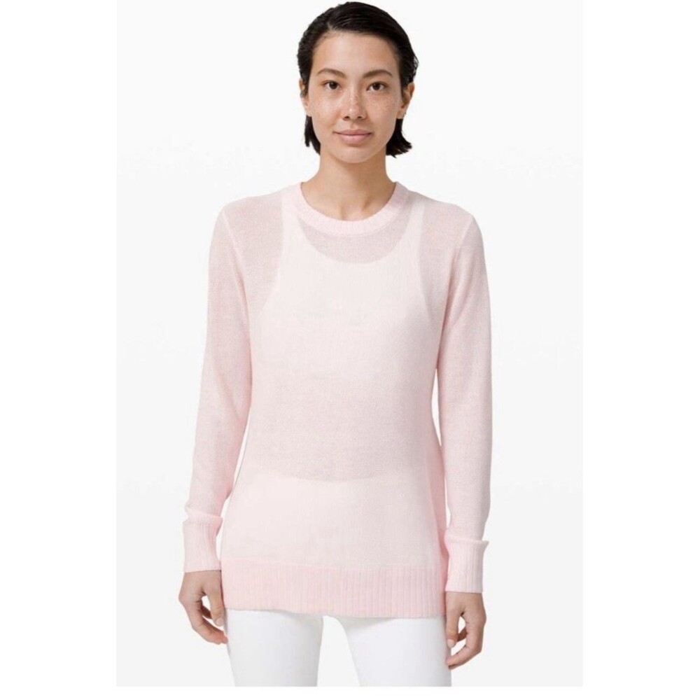 Lululemon Sincerely Yours Sweater Cashmere Women Sz 2 Yoga Cardigan Balletcore